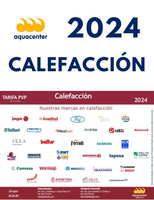 Catalago calefacción 2024. jujuju aquacenter