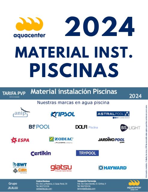 Catálogo material de piscina 2024. jujuju aquacenter